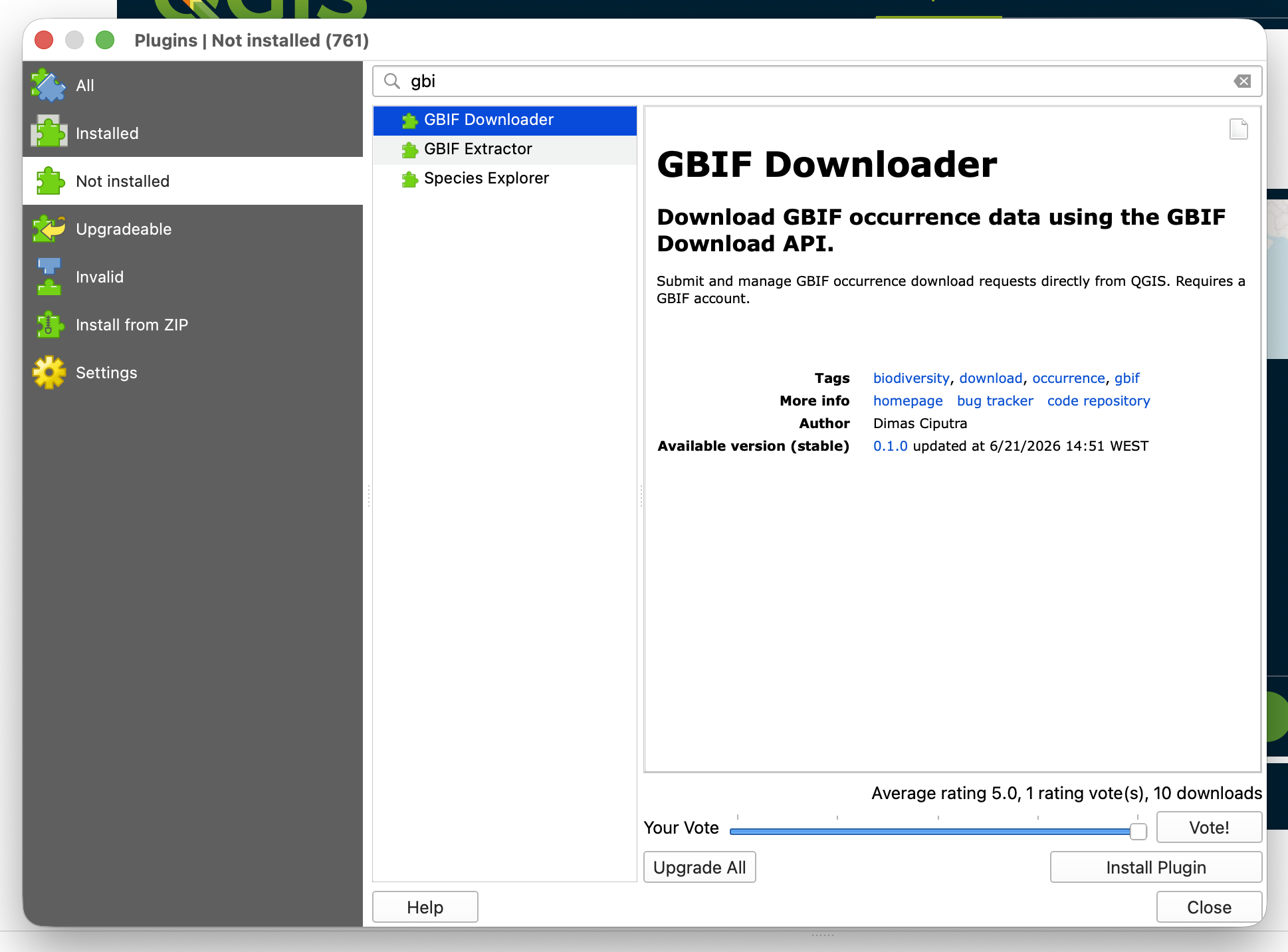 QGIS plugin